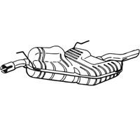 Bosal Silenziatore posteriore 215-001 per SAAB 9-5