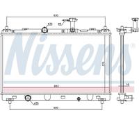 Radiatore Alette di raffreddamento saldate 606146 NISSENS per SUZUKI SX4 S-CROSS