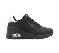 177520-BBK SKECHERS UNO WEDGE-HI STEPS Sneakers da donna in ecopelle nero
