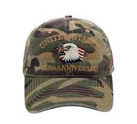 1776-2026 Baseball Hat, 250 anni Celebration Distressed Cotton Cap, Commemorative Keepsake Accessory for Travel, Sport, Hiking, Beach, Daily Wear, camouflage