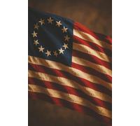 1776 American Flag Lined Journal: 6x 9 Lined Notebook for daily gratitude, class notes, journaling, the office, or School. Great gift for proud Americans, Military families and veterans.