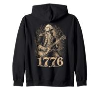 1776 Chitarra George Washington Patriot History Music USA Felpa con Cappuccio