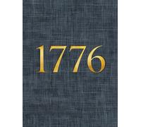 1776: Decorative Coffee Table Décor Book for Stacking, Staging and Home Styling | Patriotic USA Americana | Linen Texture Appearance Printed Imagery | Lined Notebook Pages