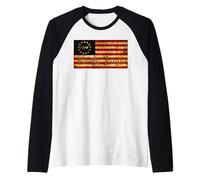 1776 US Flag We The People Distressed USA United States Maglia con Maniche Raglan