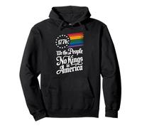 1776 We The People No Kings in America Orgoglio Rainbow Felpa con Cappuccio