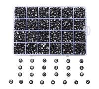 1776pcs/box acrilico lettere alfabeto perline 7x4mm piatto rotondo A-Z Lettera perline per gioielli fare ricerca arte artigianato fai da te decorazione