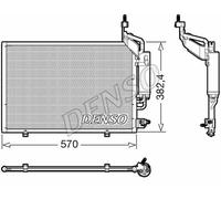 Condensatore radiatore climatizzazione R 134a DCN10050 DENSO per FORD FIESTA VI