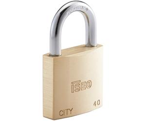 17801 Q.TA' 10 ISEO P700 LUCCHETTO CITY ARCO 40MM OTTONE