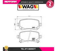 1784 Kit pastiglie freno, Freno a disco post (MARCA WAG).