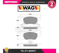 1786 Kit pastiglie freno, Freno a disco anteriore (MARCA WAG)..
