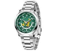 1788 GMT Orologi Automatici da Uomo High-end NH34 GMT Movimento Cinturino In Acciaio Inox Impermeabile 100M Lusso Moda Orologi da Uomo con Doppio Fuso Orario, Verde, Orologio sportivo di
