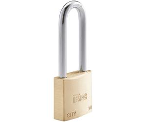 17918 Q.TA' 10 ISEO P700 LUCCHETTO CITY ARCO LUNGO 30MM OTTONE