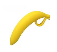 17cm Silicone Banana Dildo, Anale G Spot Massager, Simulazione Penis Prostate Stimulate Anal Plug per le Donne (Giallo)