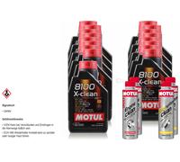 17L MOTUL 8100 X-CLEAN 5W-40 Olio Motore 300ml Engine Clean + Diesel System