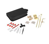 17Pack Sound Post Gauge Violino Maker Tool Set Liutaio Riparazione Installare Clip Crack Violinista Giocatore FAI DA TE Borsa di immagazzinaggio Tuning Fork Velluto Ottone Morsetti Bordo di giunzione
