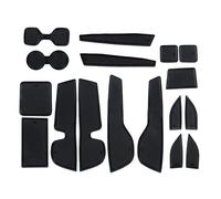 17Pcs Black Car Door Gate Slot Mat Cup Pad Fit For Mitsubishi Outlander 2023
