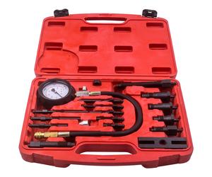 17pcs Engine Automotive Compressor Set Kit Test Diesel Compression Tester Tool