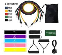 17Pcs Fasce Resistenza Corda Elastica Allenamento & Physical Terapia Palestra