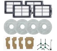 17Pcs Vacuum Parts Fit For Roomba Plus 405 For Combo / 505 per Combo Robot Vacuum Maintenance Kit, Mop Cloth/Side Brush Replacement/Dust Bag Refills/Microfiber Mop Pads