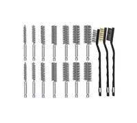 17Pcs Wire Brush Set, Wire Bore Brush for Drill Impact Driver in 14 Sizes with Industrial Wire Brushes