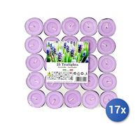17x Confezioni 25 Candele Tealight Emotion Profumati Lavanda