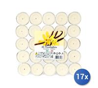 17x Confezioni 25 Candele Tealight Emotion Profumati Vaniglia