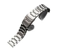 18/19/20/21/22/23/24/25mm Cinturino for orologio in acciaio inossidabile massiccio con fibbia in metallo for uomo e donna Accessori for braccialetti universali(Silver,25mm)