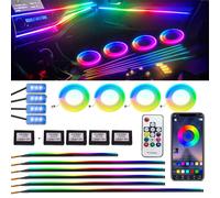 18/22 in 1 Led Auto Interni Ambiente 64 213 Colori RGB Arcobaleno Sinfonia App