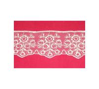 18,70 Mt Pizzo Merletto Tulle Ricamato Fiore Fiocco Alto 7 Cm 60322-P