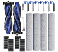 18 accessori per Ecovacs Deebot X12 OmniCyclone/ X12 Pro Omni / X12 Pro / X12 / T90 Omni / T90 PRO Omni / per aspirapolvere Yeedi M16, 2 spazzole principali, 4 rulli mocio, 4 filtri HEPA, 6 spazzole