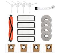 18 Accessori per Xiaomi X20+/X10+ Dreame S10/L10s Ultra Robot Aspirapolvere, 1 Spazzola Principale, 4 Filtri, 4 Panni Mop, 4 Sacchetti per la Polvere, 4 Spazzole Laterali, 1 Spazzola di Pulizia