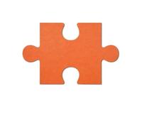 18 adesivi murali in feltro con puzzle 3D Simplicity, bacheca fotografica, sfondo da parete, in sughero, decorazione per Foto, Appunti, Immagine(Orange red)