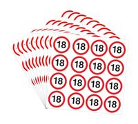 18 adesivi per compleanno, 160 pezzi, cartello stradale per 18 compleanno, decorazione per il 18° compleanno, per il 18° compleanno, per il 18° compleanno, decorazione per feste