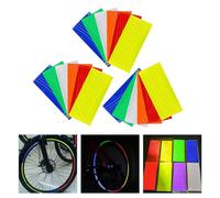 18 adesivi riflettenti per cerchioni di bici che si illuminano al buio, adesivi