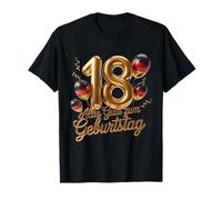 18 Alles Gute zum Geburtst Germania Buon Compleanno Tedesco Maglietta