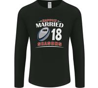 18 Anni Di Matrimonio 18° Rugby Uomo Manica Lunga T-Shirt