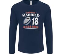 18 Anni Di Matrimonio 18° Rugby Uomo Manica Lunga T-Shirt