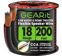 18 AWG speaker Wire, Gearit Pro Series 18 AWG calibro cavo speaker Wire (100 ft/30.48 meters) Great use for home theater e altoparlanti auto altoparlanti, nero