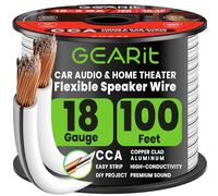 18 AWG speaker Wire, Gearit Pro Series 18 AWG calibro cavo speaker Wire (100 ft/30.48 meters) Great use for home theater e altoparlanti auto altoparlanti, nero