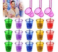 18 bicchieri da liquore a tracolla, tazze da sposa, in plastica, per addio al celibato, festa di fidanzamento e festa di fidanzamento