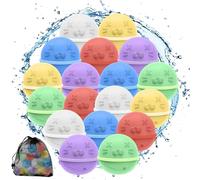 18 bombe ad acqua riutilizzabili, con chiusura automatica, giocattolo estivo per bambini, giocattolo per la piscina per bambini, giocattolo per l'acqua