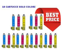 18 CARTUCCE solo colori EPSON STYLUS DX 3800 3850 4200 4250 800 4850 plus D68 88