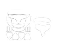 18 cerotti riutilizzabili in silicone per viso, collo e petto - Strisce per il viso leviganti durante la notte per fronte, linee cipigliate, zampe di gallina, linee del sorriso e décolleté