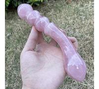 18 cm cristallo di quarzo rosa naturale grande bacchetta da massaggio gemma Yoni for donne regali lucidi lisci,2. (Color : 1 UK)