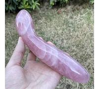 18 cm cristallo di quarzo rosa naturale grande bacchetta da massaggio gemma Yoni for donne regali lucidi lisci,2. (Color : 2)