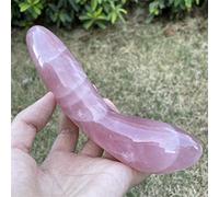 18 cm di grandi dimensioni naturale cristallo di quarzo rosa bacchetta da massaggio gemma Yoni for donne liscia lucida, quarzo rosa
