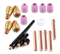 18 Collet Body Back Cap Nozzle Gas Lens Kit fit for WP-9 20 25 TIG Welding Torch