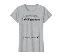 18° Compleanno 18 Anni Idea Divertente Libro degli Ospiti Maglietta, Donna, Grigio Melange, M