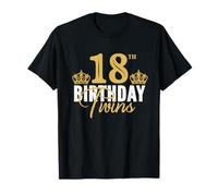 18 ° compleanno gemelli 18 anni fratello gemello e sorella Maglietta