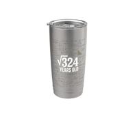 18 ° compleanno matematica radice quadrata 324 divertente nerd Bicchiere termico in acciaio inox doppia parete